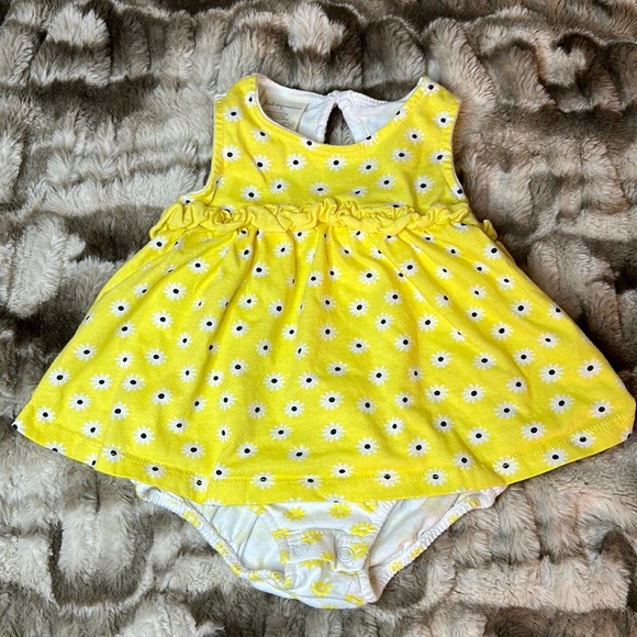 First Impressions Dresses Yellow And White Daisy Romper Dress